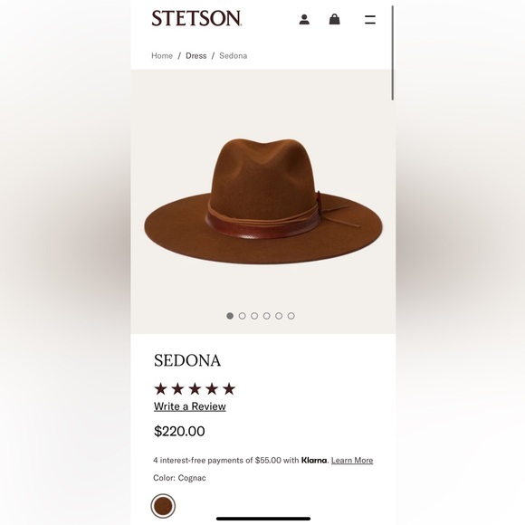 New with Tags Stetson Sedona Hat - Picture 5 of 8